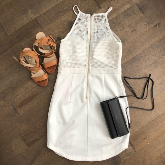 NWT White Lace Mini Dress - Picture 2 of 2